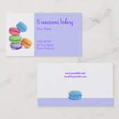 5 Carte de visite de boulangerie Macarons (Devant / Derrière)
