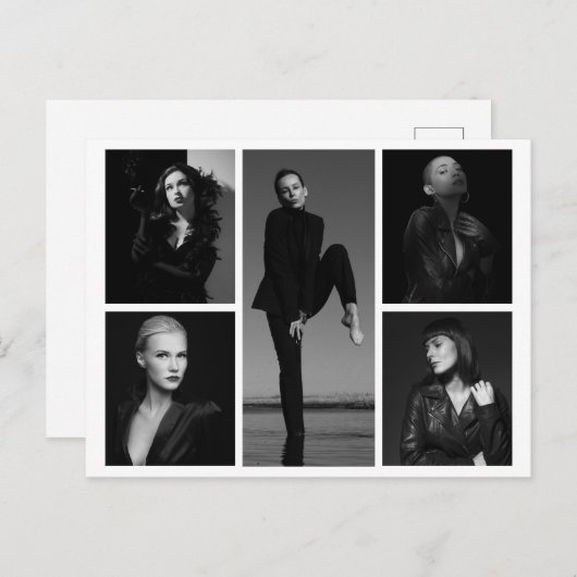 5 Carte postale de voeux modifiable (Devant / Derrière)