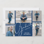 5 Cartes d'annonce de remise de diplôme avec photo (Devant)