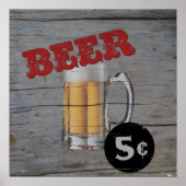 5 cent bier poster (Voorkant)