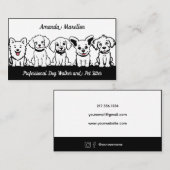 5 Chiens mignons Cartes de visite professionnels l (Devant / Derrière)