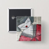 5 Cm badge carré geisha (Devant & derrière)