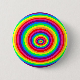 5 Cm Badge motif rond psychédélique arc-en-ciel