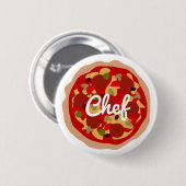 5 Cm Badge nominatif rond de bouton de pinback de chef (Devant & derrière)