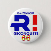 5 Cm Badge rond 57 mm, Zemmour Président 2022 (Devant)
