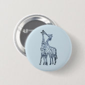 5 Cm Badge rond Kiss Giraffes (Devant & derrière)