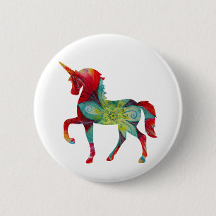 5 Cm Badge Rond Licorne
