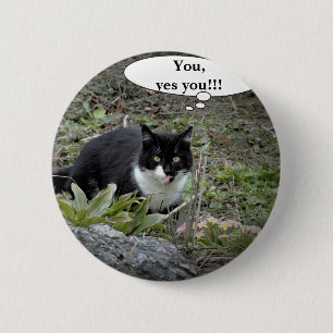 5 Cm Badge Rond Personnalisé Chat Drôle