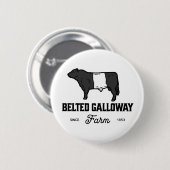 5 Cm Belle ceinture de Vache Galloway badge rond ou con (Devant & derrière)