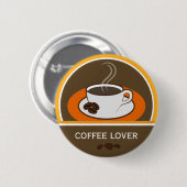 5 Cm Café Lover Café Café Beans Café Badge rond (Devant & derrière)