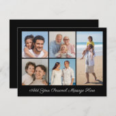 5 Collage Photo Ajouter Votre Propre Carte De Voeu (Devant / Derrière)