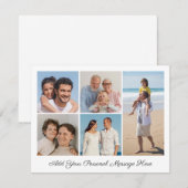 5 Collage Photo Ajouter Votre Propre Carte De Voeu (Devant / Derrière)