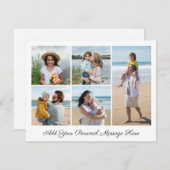 5 Collage Photo Ajouter Votre Propre Carte De Voeu (Devant / Derrière)