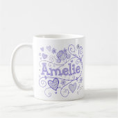 5 Color Amelie 1 - Doodle Koffiemok (Links)