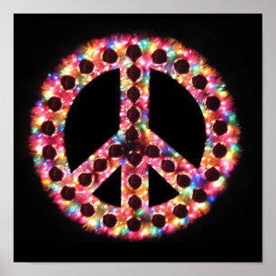 5-color peace sign poster
