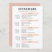 5 dagen eenvoudige blush route uitnodiging (Voorkant / Achterkant)