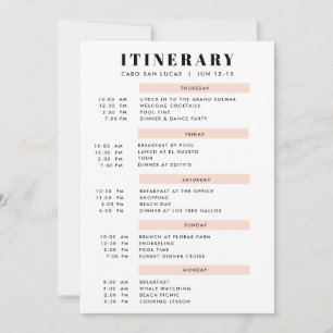 5 dagen eenvoudige blush route uitnodiging