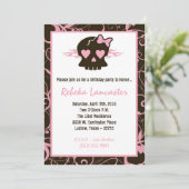 5 dagen per week7 uitnodiging van de Birthday - Pu (Staand voorkant)