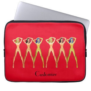 5 dames met lange poten, permanent Thunder_Cove Laptop Sleeve