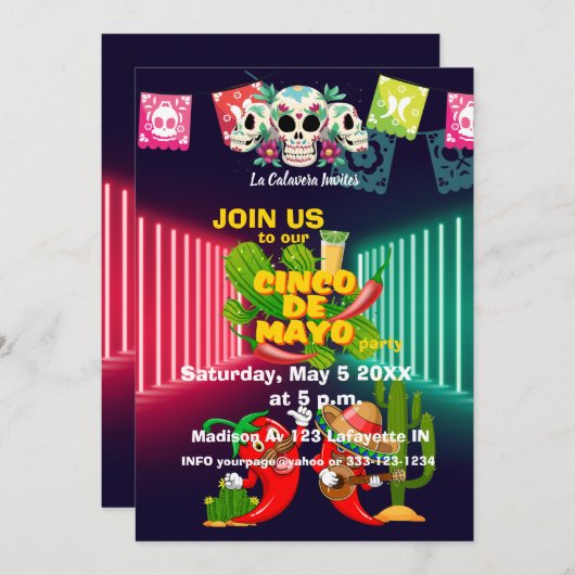 5 de Mayo Invitation (Devant / Derrière)