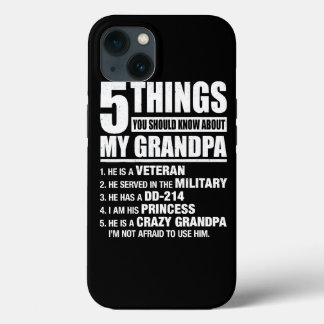 5 dingen die je kent mijn opa veteraan ik ben zijn iPhone 13 hoesje