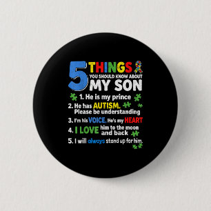 5 dingen die je moet weten over je zoon die autism ronde button 5,7 cm