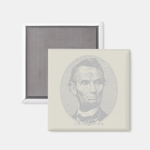 5 dollar voor President Abraham Lincoln Magneet