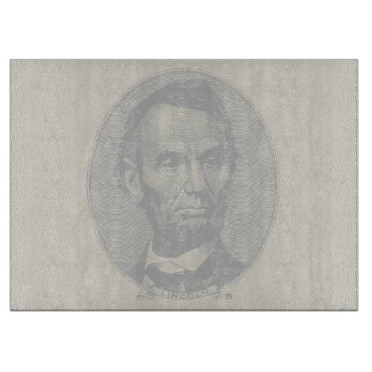 5 dollar voor President Abraham Lincoln Snijplank (Voorkant)