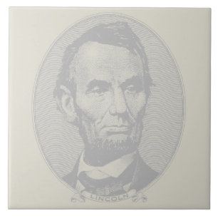 5 dollar voor President Abraham Lincoln Tegeltje