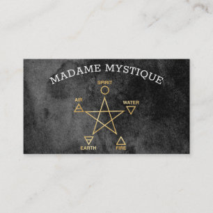 5 Elementen Pentagram Psychische Zakelijke Visitekaartje