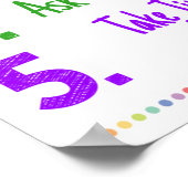 5 Étapes Pour Gérer Les Émotions Poster Du Conseil (Coin)