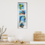 5 exercices étire la peinture Affiches (Cuisine)