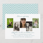 5 faire-part chic moderne | Teal d'obtention du (Devant / Derrière)