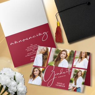 5 Faire-part d'obtention d'un diplôme de Crimson P