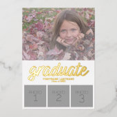 5 Faire-part photo Invitation de la fête de gradua (Recto)