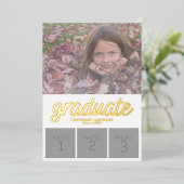 5 Faire-part photo Invitation de la fête de gradua (Debout devant)