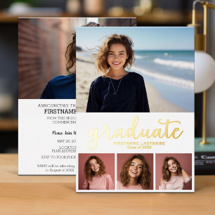5 Faire-part photo Invitation de la fête de gradua