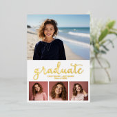 5 Faire-part photo Invitation de la fête de gradua (Debout devant)