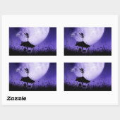 5 Fairy Silhouet 2 Rechthoekige Sticker (Vel)