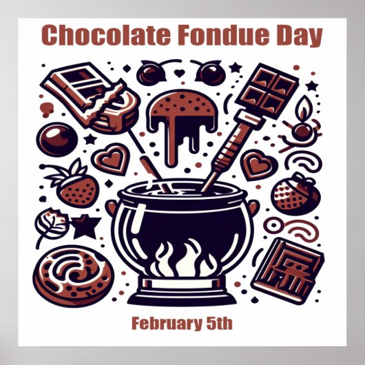 5 feb - Chocolade Fondue Dag Poster (Voorkant)