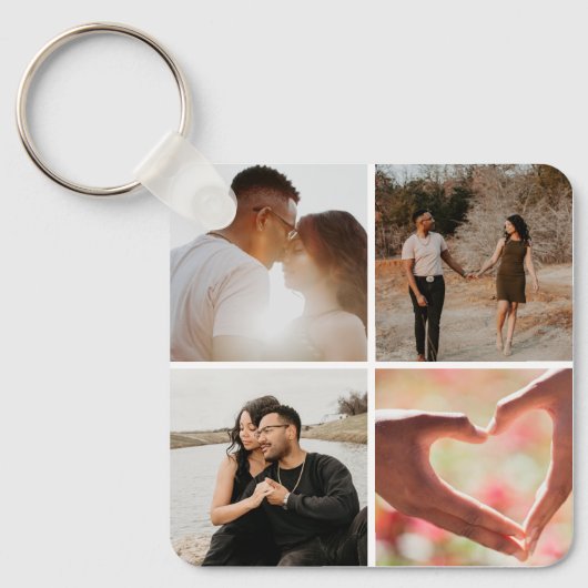 5 Foto Aangepaste Collage Aangepaste Sleutelhanger (Voorkant)