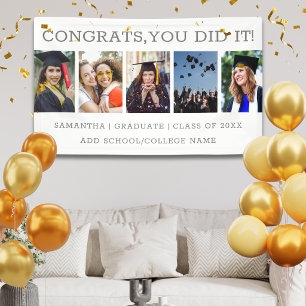 5 Foto Afstuderen 2026 Gefeliciteerd Afgestudeerd  Spandoek