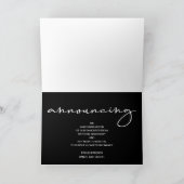 5 foto Afstuderen collage gevouwen zwart Aankondiging (Binnen)