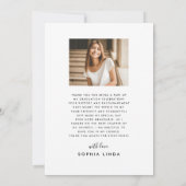 5 Foto Afstuderen Collage Script Modern Elegant Bedankkaart (Achterkant)