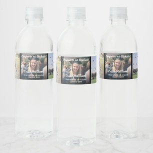 5 Foto Collage Afstuderen bevat elegant script Waterfles Etiket