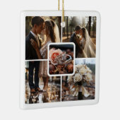 5 foto collage bruiloft keramisch ornament (Rechts)