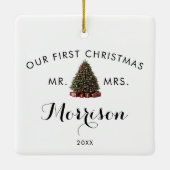 5 foto collage bruiloft keramisch ornament (Achterkant)