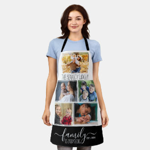 5 Foto Collage Familie Naam Citaat Zwart En Wit Schort