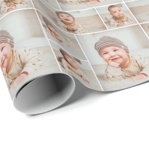 5 Foto Collage Maatwerk Gepersonaliseerd Cadeaupapier