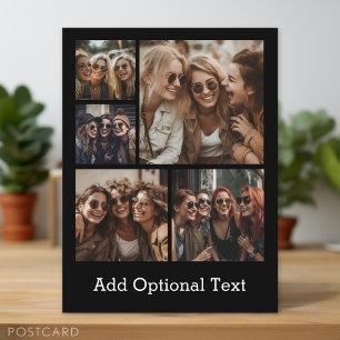 5 Foto Collage Optionele Tekst -- CAN Bewerken Zwa Briefkaart